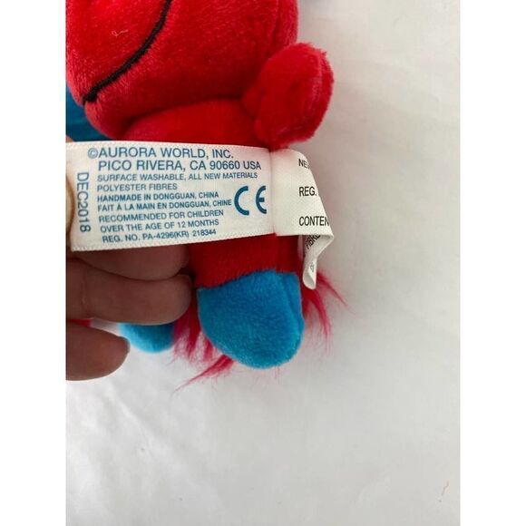 Aurora Dr. Seus Cat in the Hat Plush Key Chains Fox in Sox and Thing 2 - Picture 8 of 8